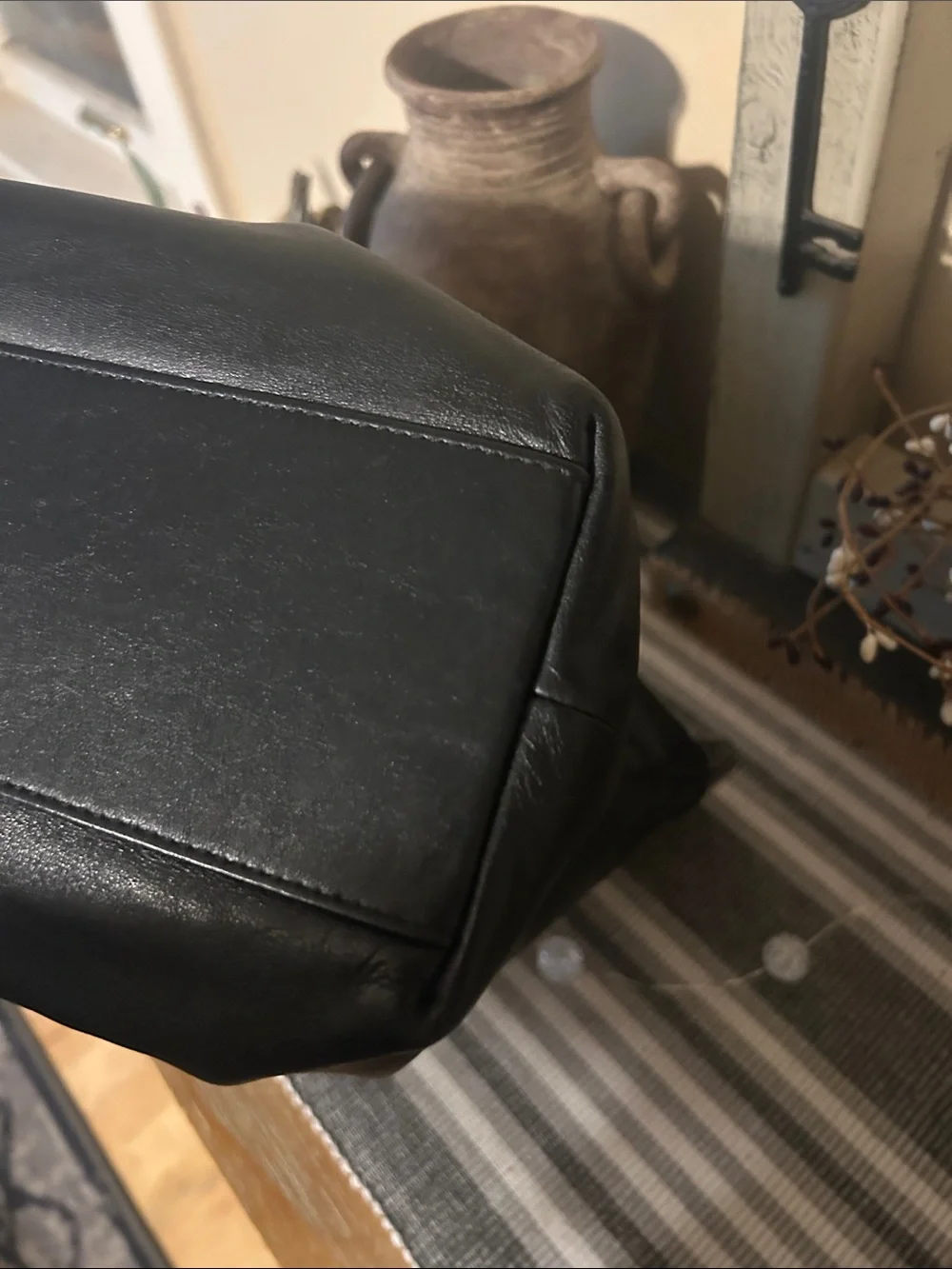 Coach Laura Black Leather Tote